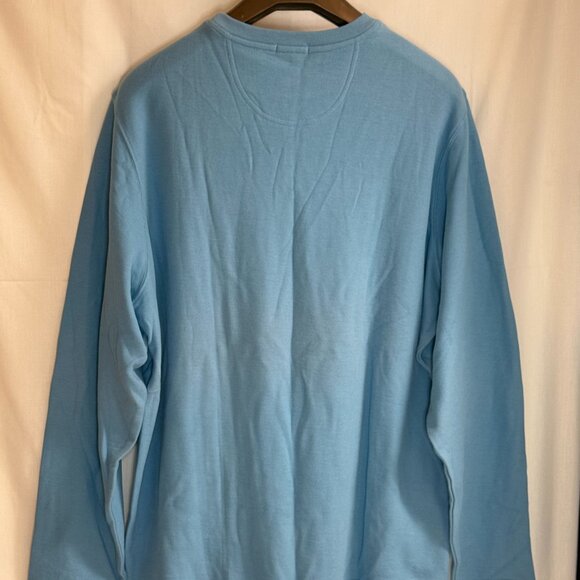 NWT Peter Millar Men's Antique Wash Crew Neck Long Sleeves Pullover - Blue - XXL - Picture 3 of 4